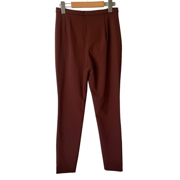Aritzia Wilfred Laure Pant Truffle Rust High Rise Tailored Slim Leg Trouser Sz 6 - Picture 6 of 11